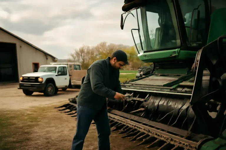 Seasonal Equipment Maintenance Calendar for Northeast Wisconsin support scene showing working equipment and service support