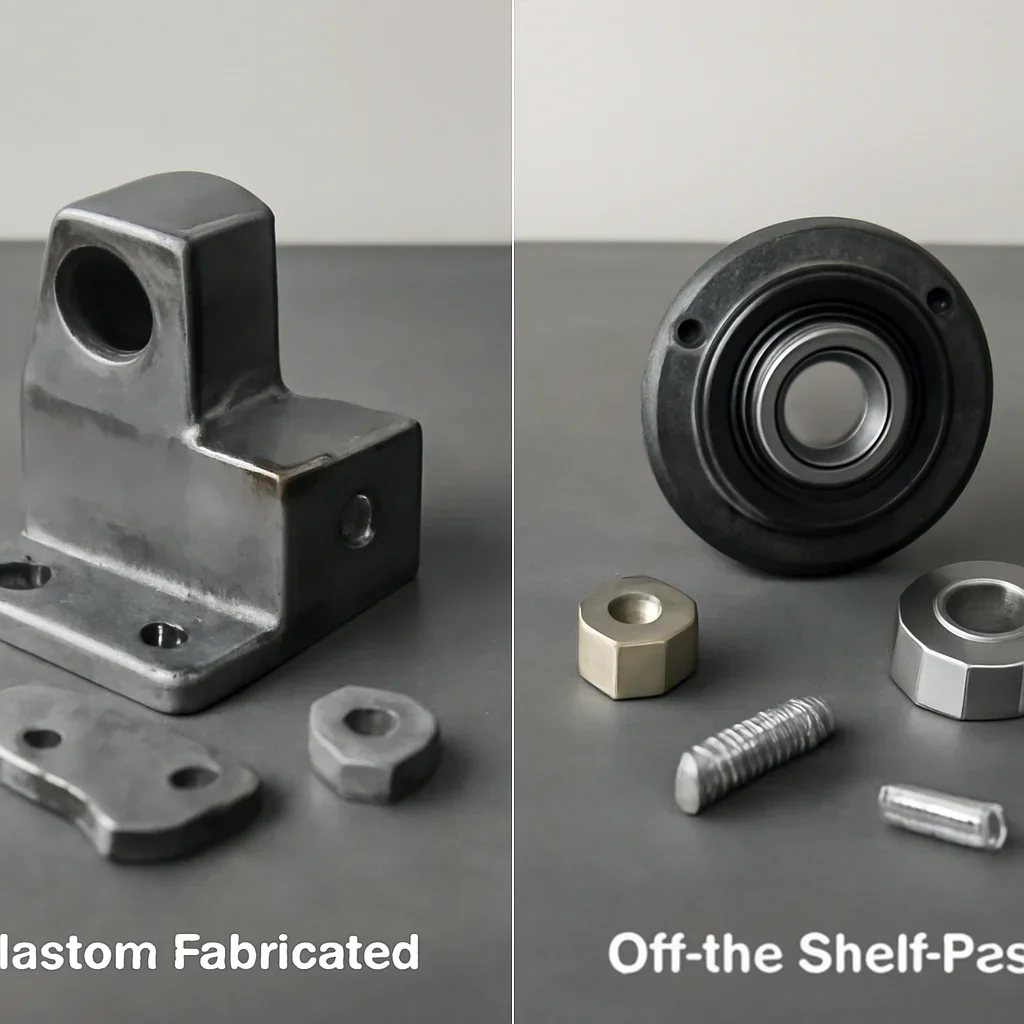 Side-by-side service comparison for Custom Fabrication vs Off-the-Shelf Parts