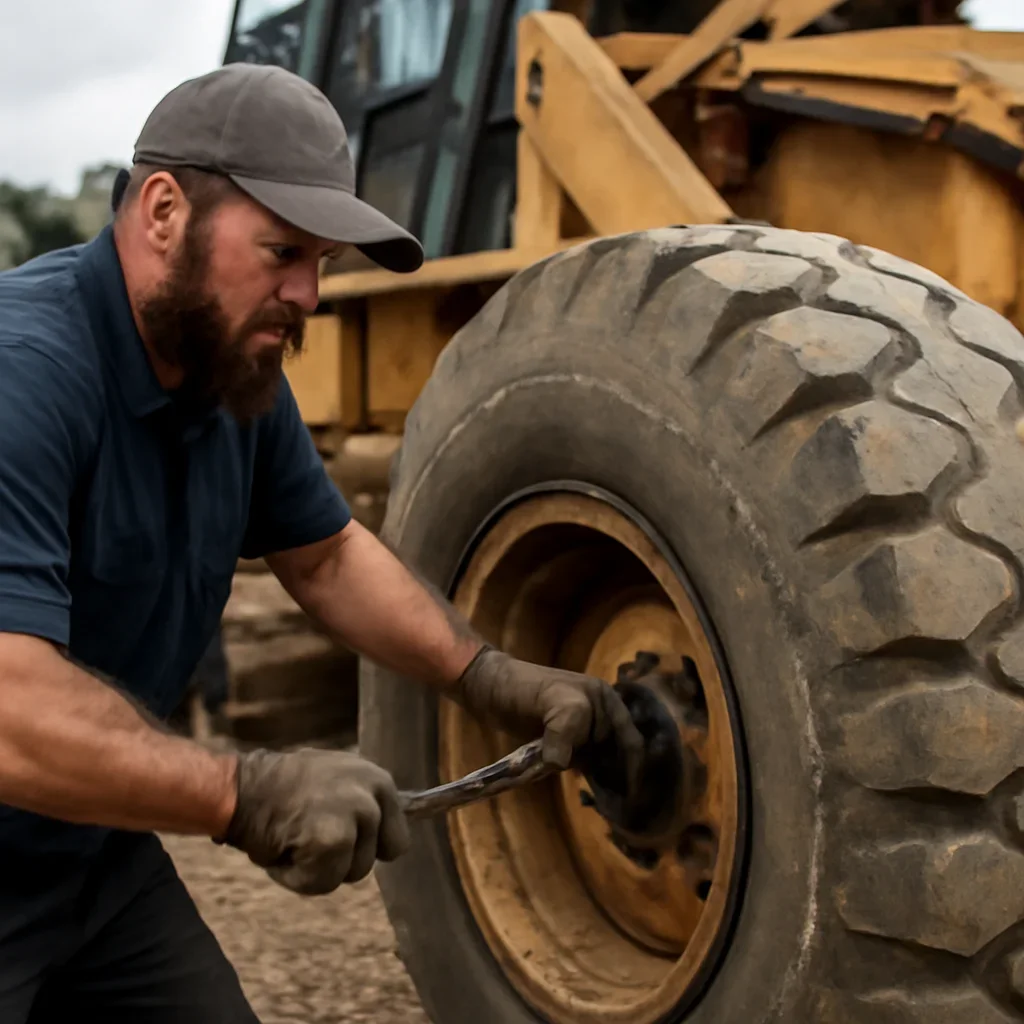 Close-up support image related to Heavy-Duty Tire Service