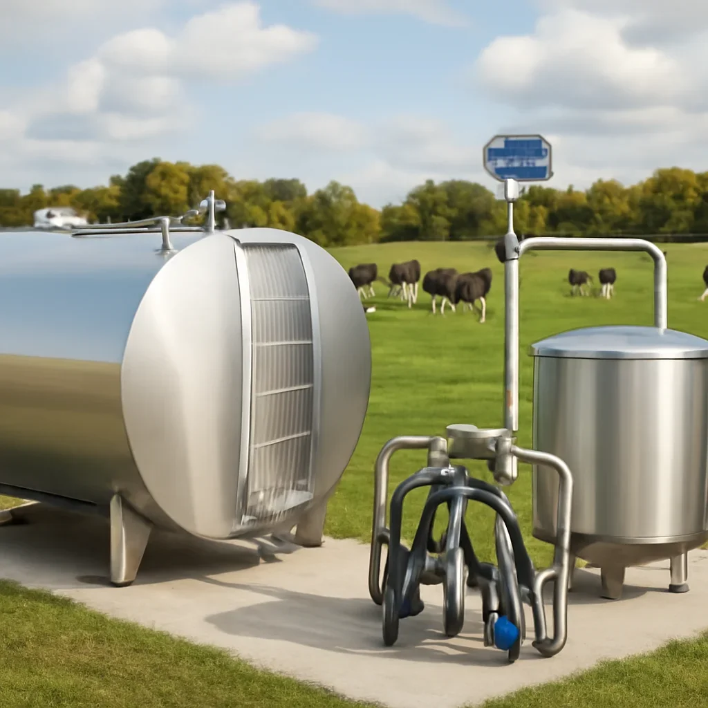 Service-ready equipment for dairy farms