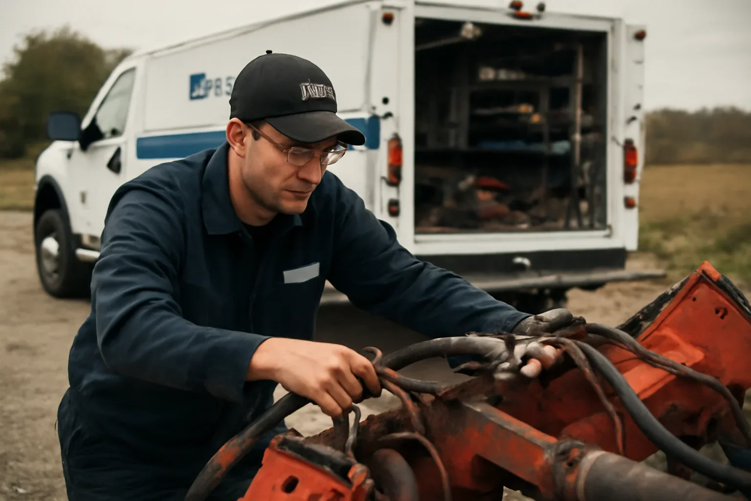 Brands We Service support scene showing working equipment and service support