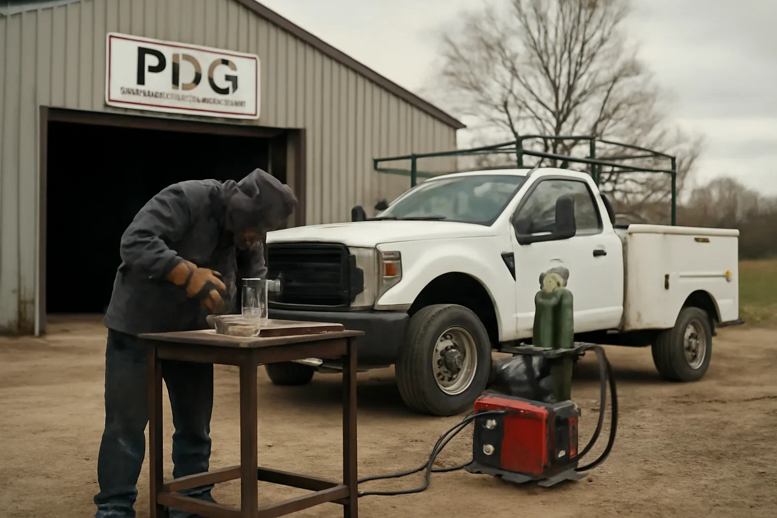 Mobile Welding Near Me support scene showing working equipment and service support