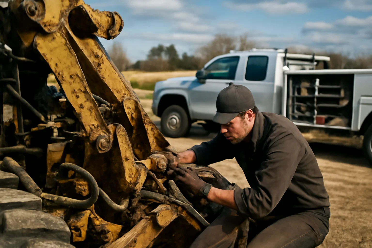 Northeast Wisconsin support scene showing working equipment and service support