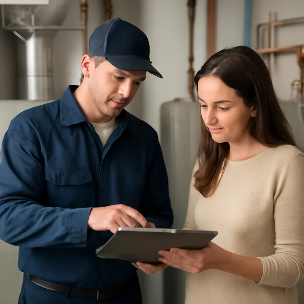 Repair estimate discussion and equipment review