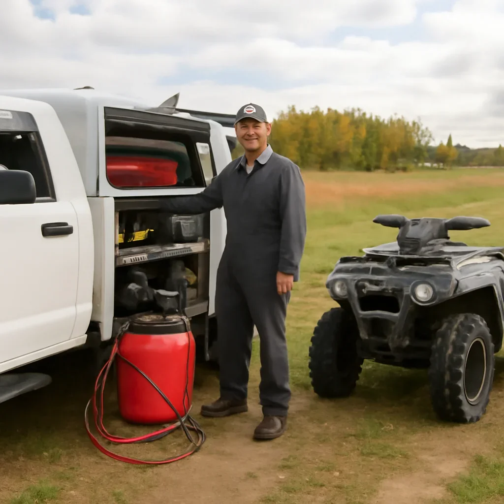 Mobile service setup for ATV & Four-Wheeler Repair in Northeast Wisconsin
