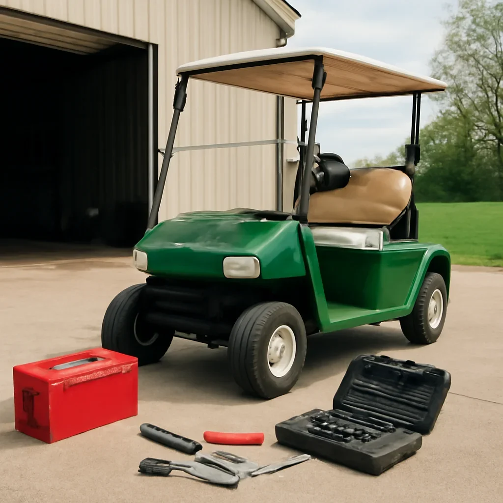 Finished equipment ready for work after Golf Cart Repair support