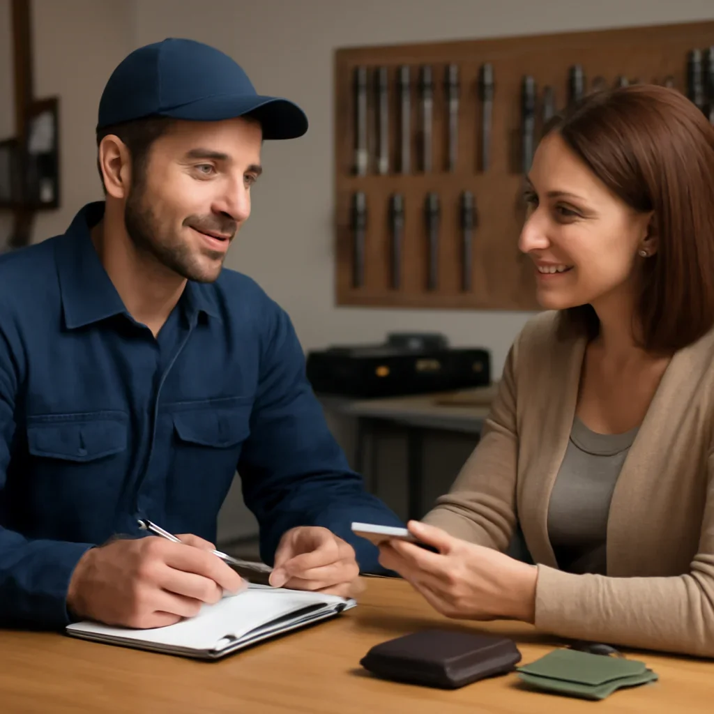 Payment options discussion for repair and maintenance work