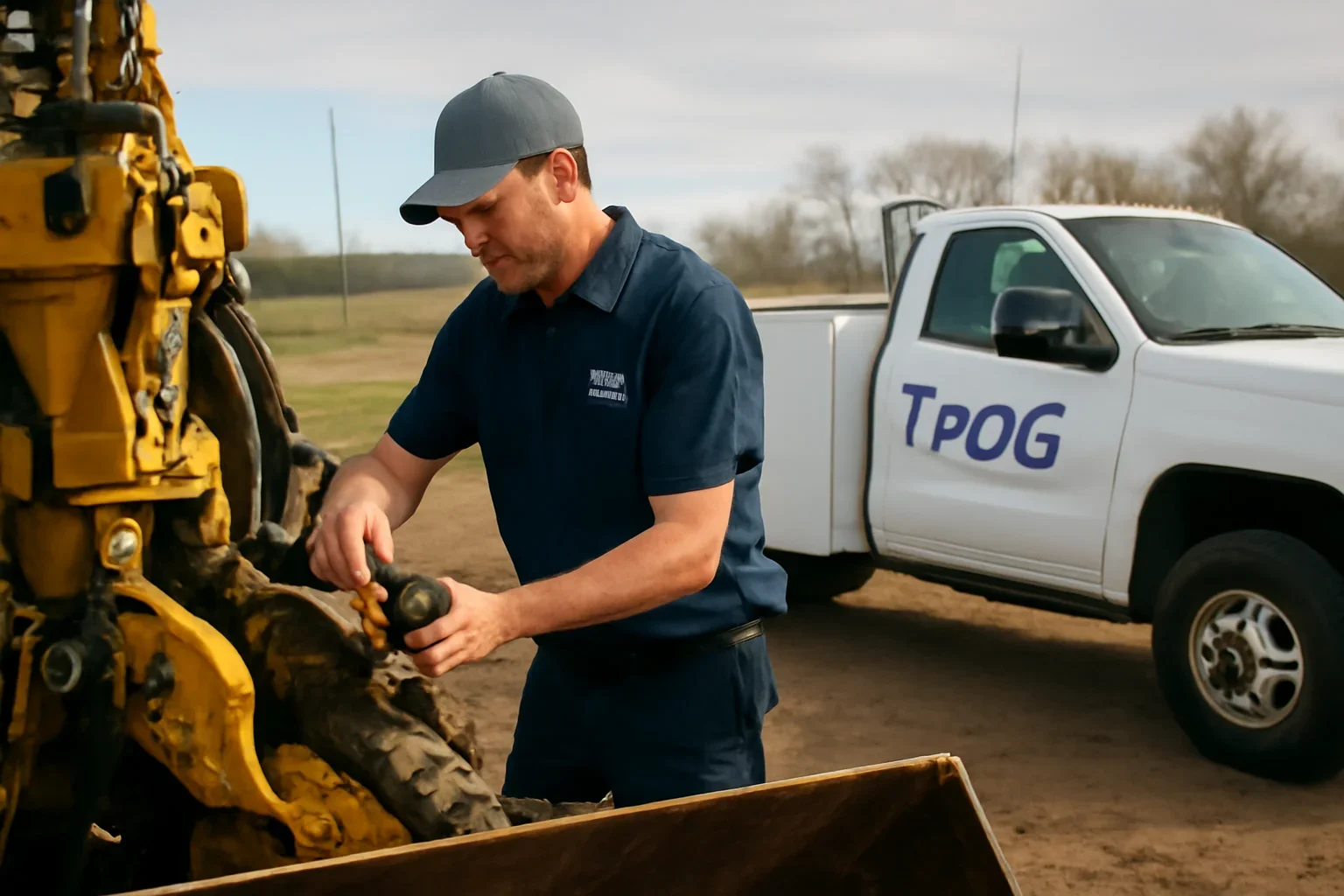 Service Areas support scene showing working equipment and service support