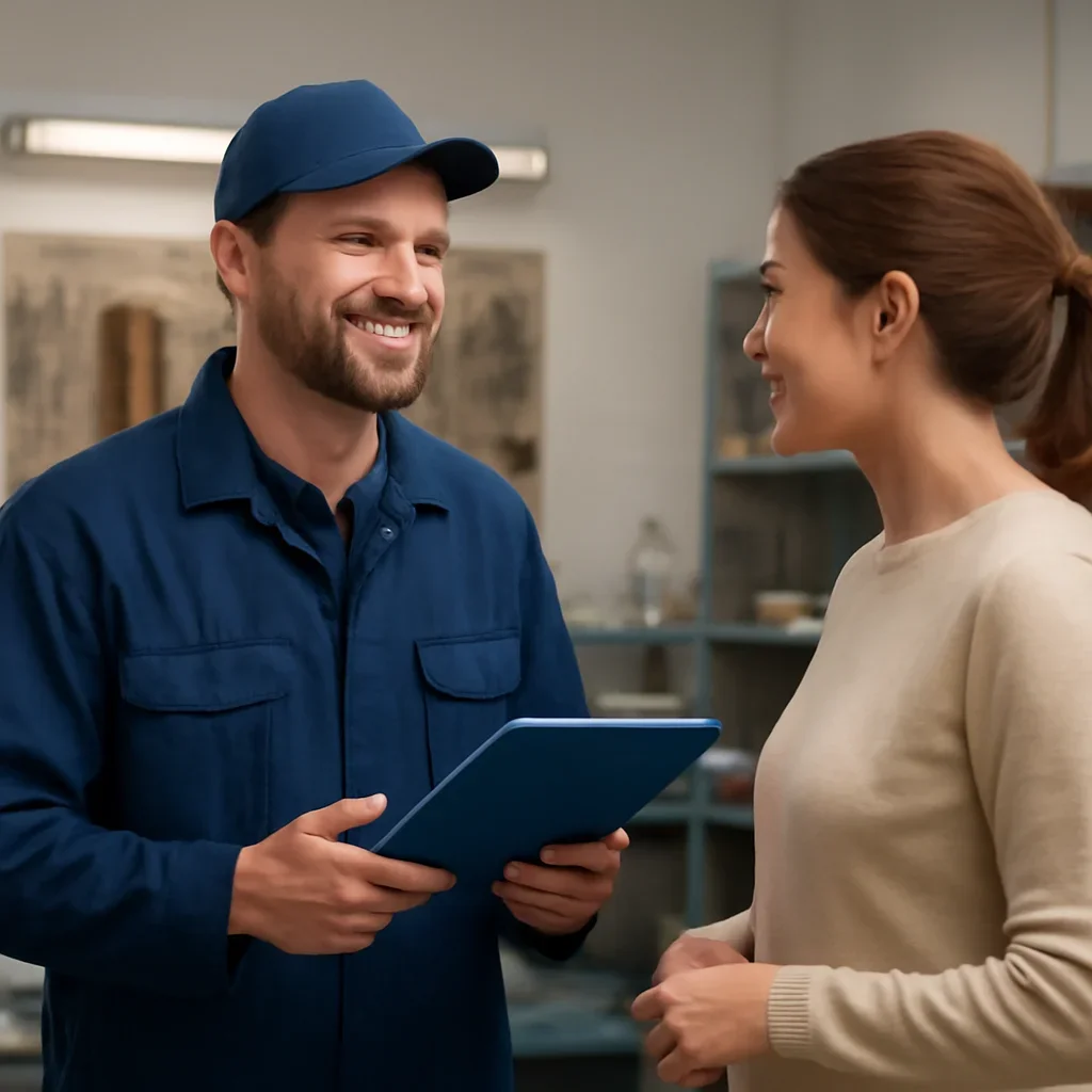 Customer-focused support after equipment repair